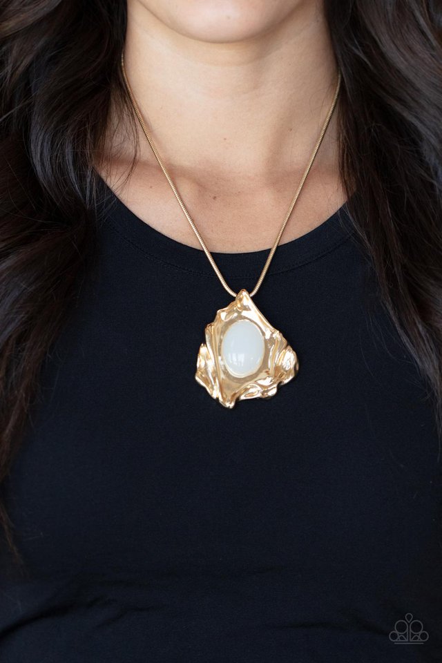 Amazon Amulet - Gold - Paparazzi Necklace Image