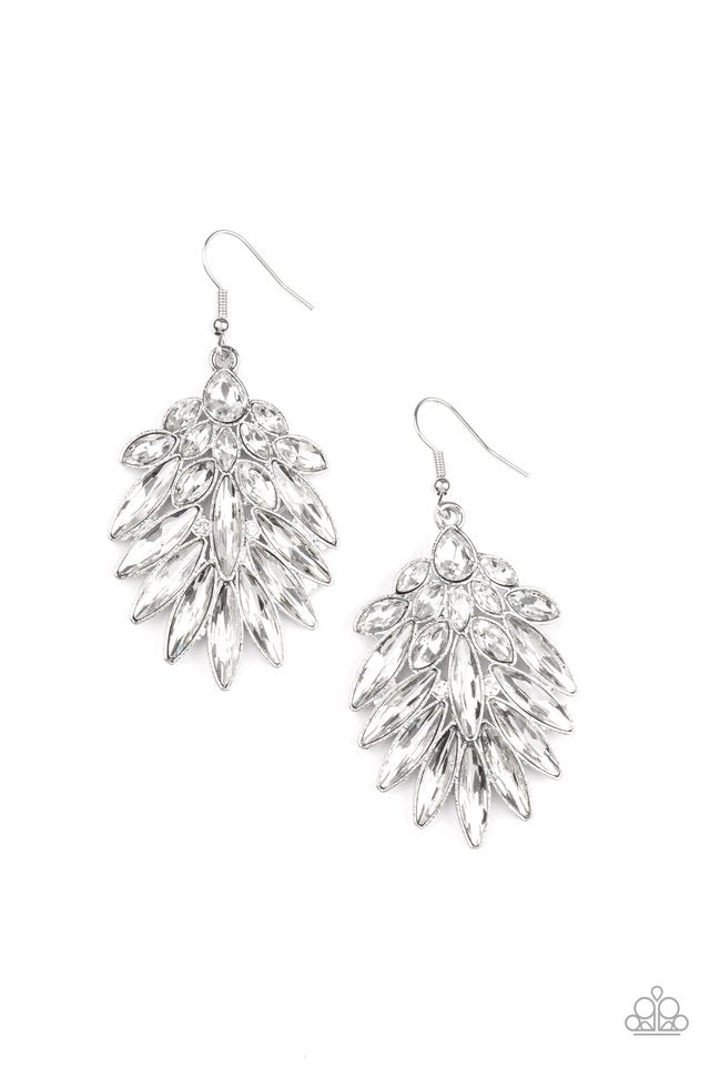 COSMIC-politan - White - Paparazzi Earring Image