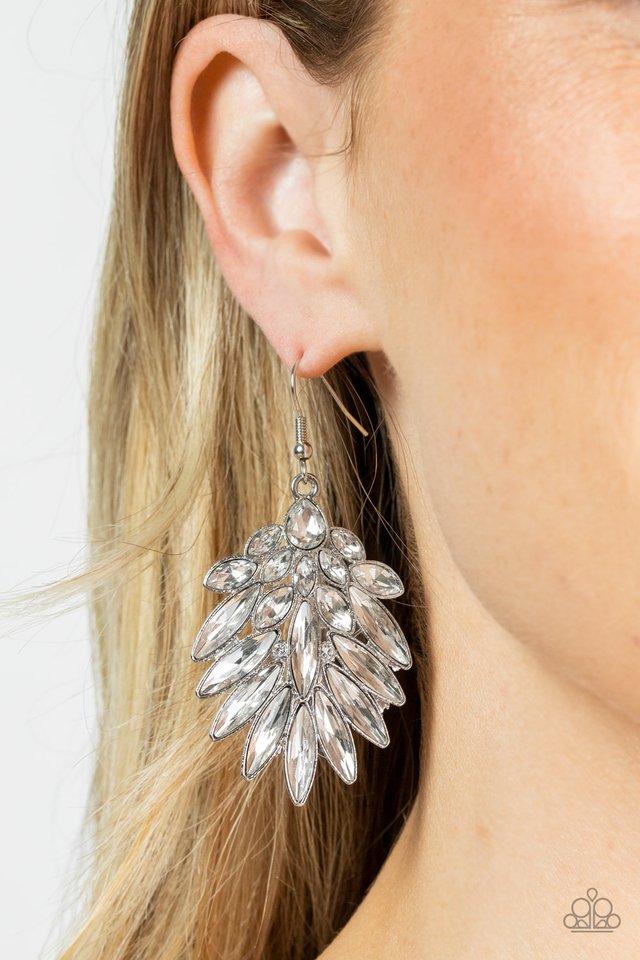 COSMIC-politan - White - Paparazzi Earring Image