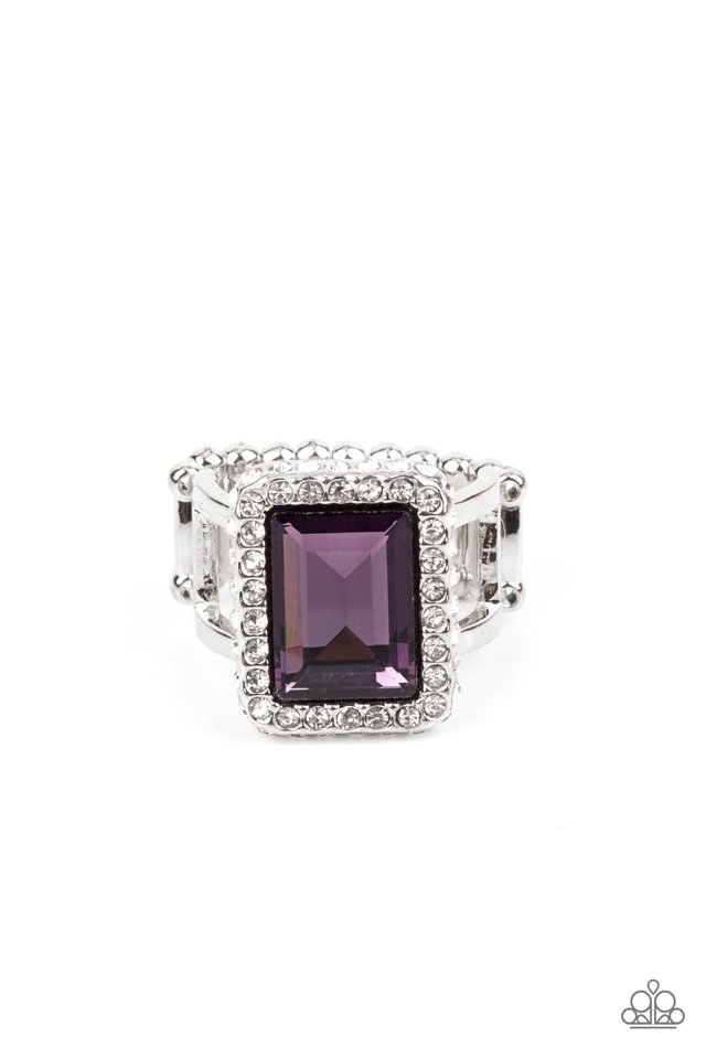 Glamorously Glitzy - Purple - Paparazzi Ring Image