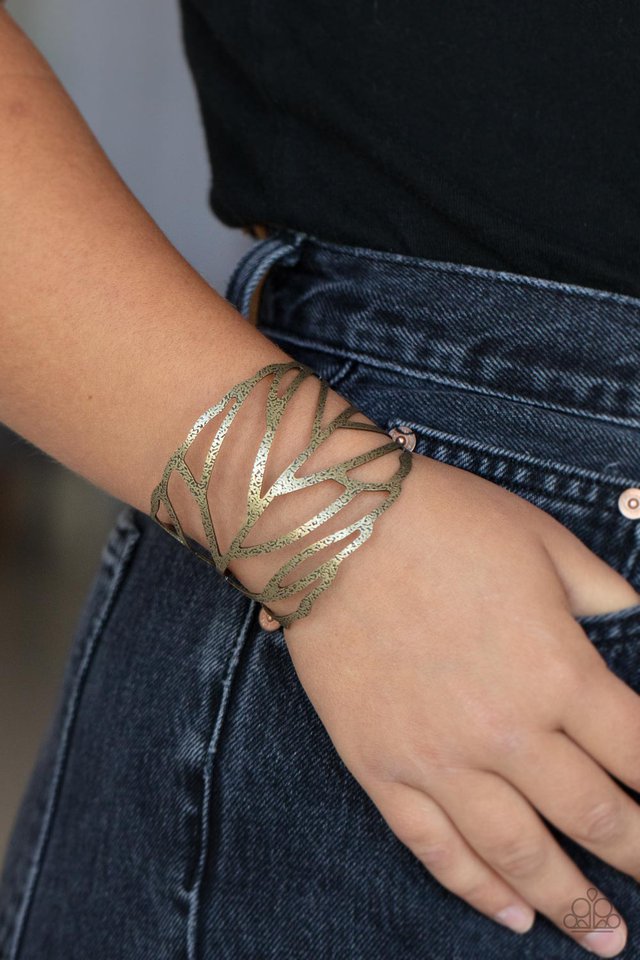FLOCK, Stock, and Barrel - Brass - Paparazzi Bracelet Image
