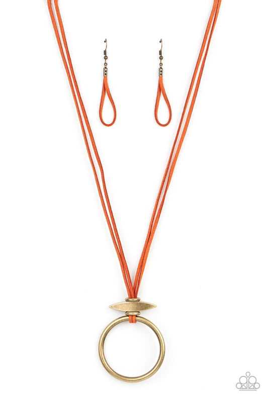 Noticeably Nomad - Orange - Paparazzi Necklace Image
