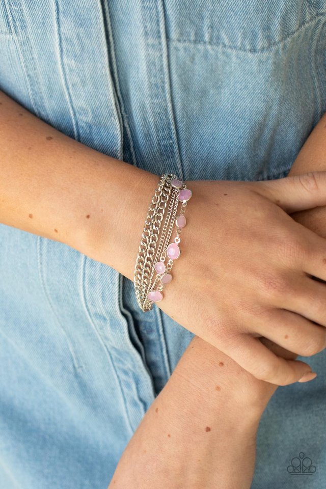 Glossy Goddess - Pink - Paparazzi Bracelet Image