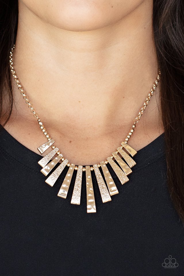 The MANE Course - Gold - Paparazzi Necklace Image