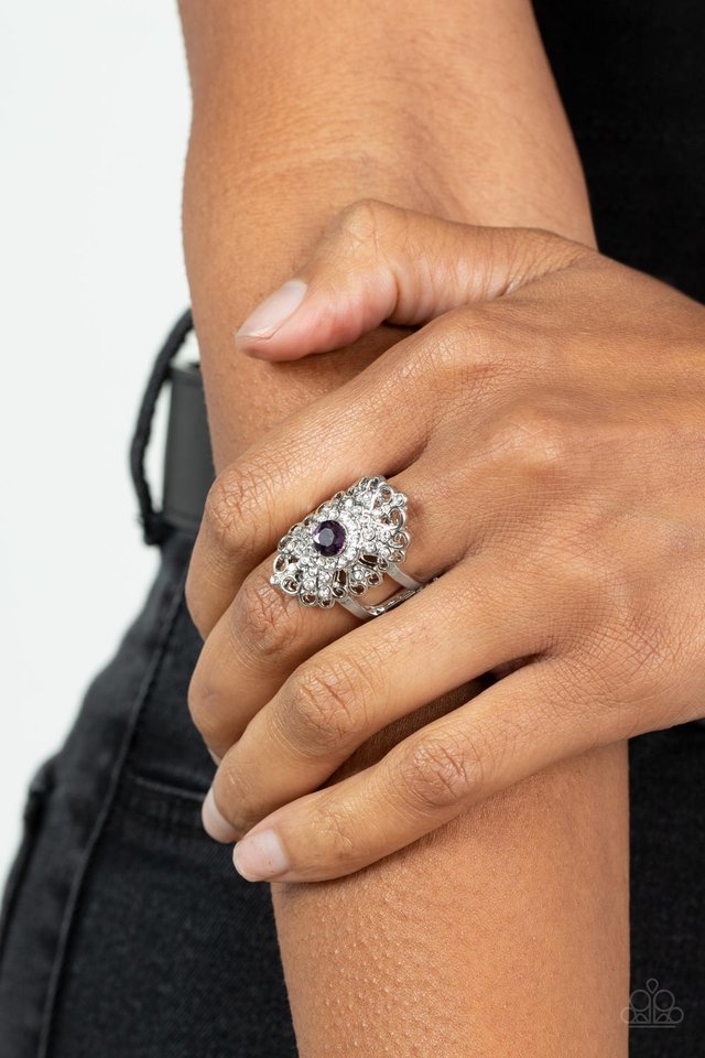 Dining with Royalty - Purple - Paparazzi Ring Image