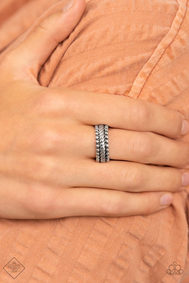 Tangible Texture - Silver - Paparazzi Ring Image