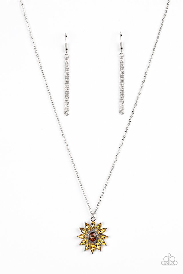 ​Formal Florals - Yellow - Paparazzi Necklace Image