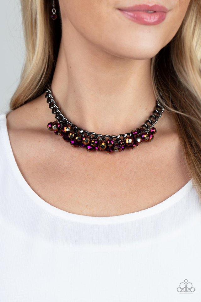 ​Galactic Knockout - Purple - Paparazzi Necklace Image