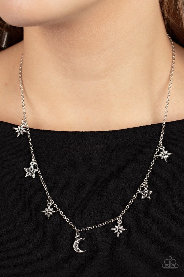 ​Cosmic Runway - Silver - Paparazzi Necklace Image