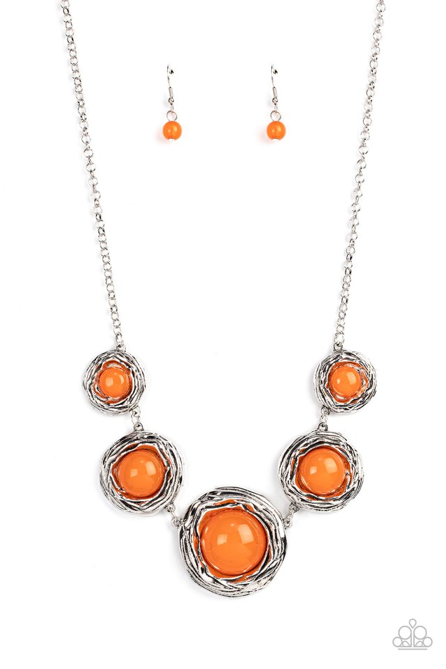 The Next NEST Thing - Orange - Paparazzi Necklace Image
