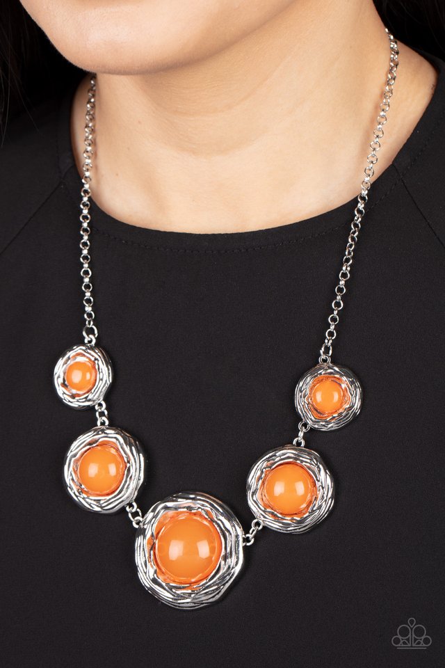 The Next NEST Thing - Orange - Paparazzi Necklace Image
