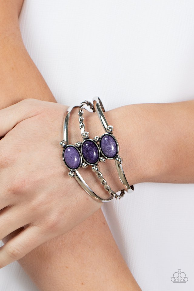 Extra Earthy - Purple - Paparazzi Bracelet Image
