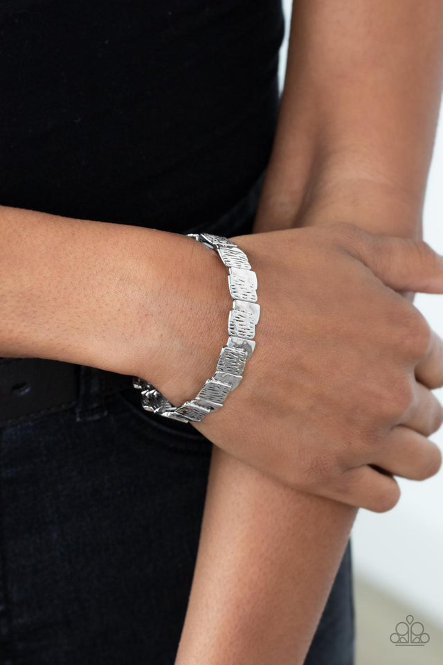 Urban Stackyard - Silver - Paparazzi Bracelet Image