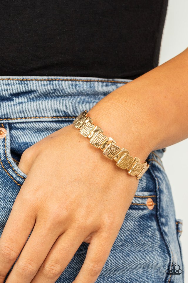 Urban Stackyard - Gold - Paparazzi Bracelet Image