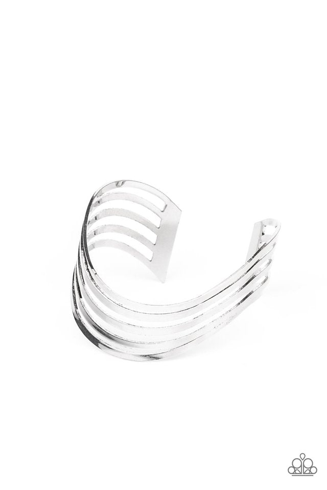 ​Tantalizingly Tiered - Silver - Paparazzi Bracelet Image