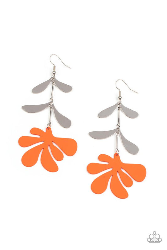 Palm Beach Bonanza - Orange - Paparazzi Earring Image