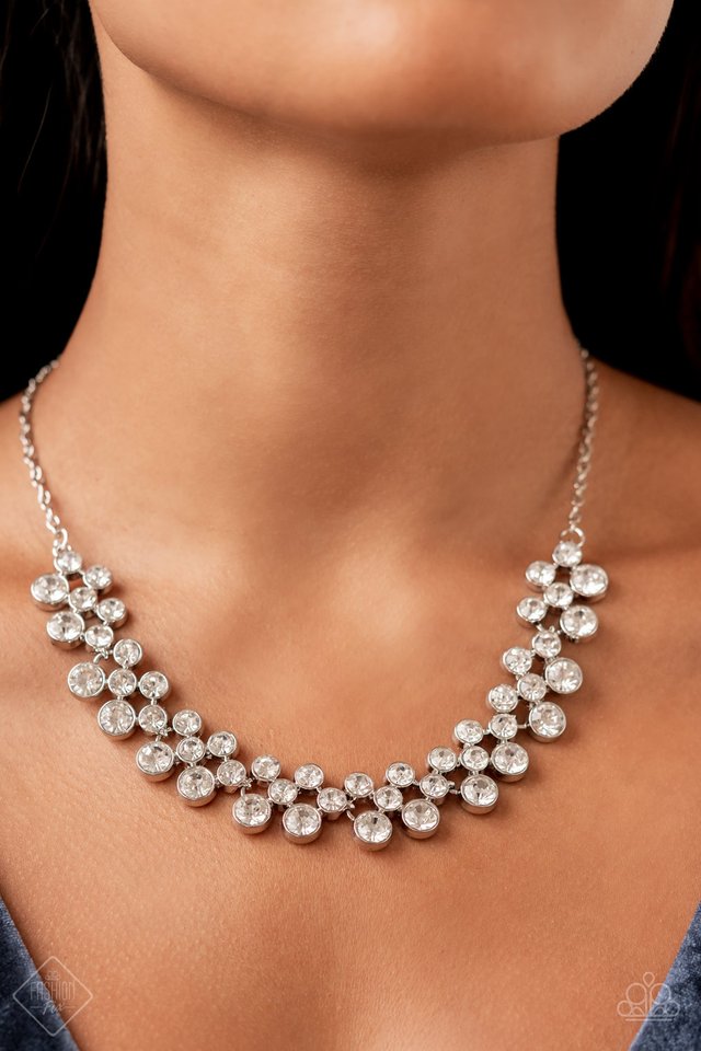 Won The Lottery - White - Paparazzi Necklace Image