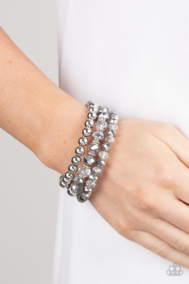 Gimme Gimme - Silver - Paparazzi Bracelet Image