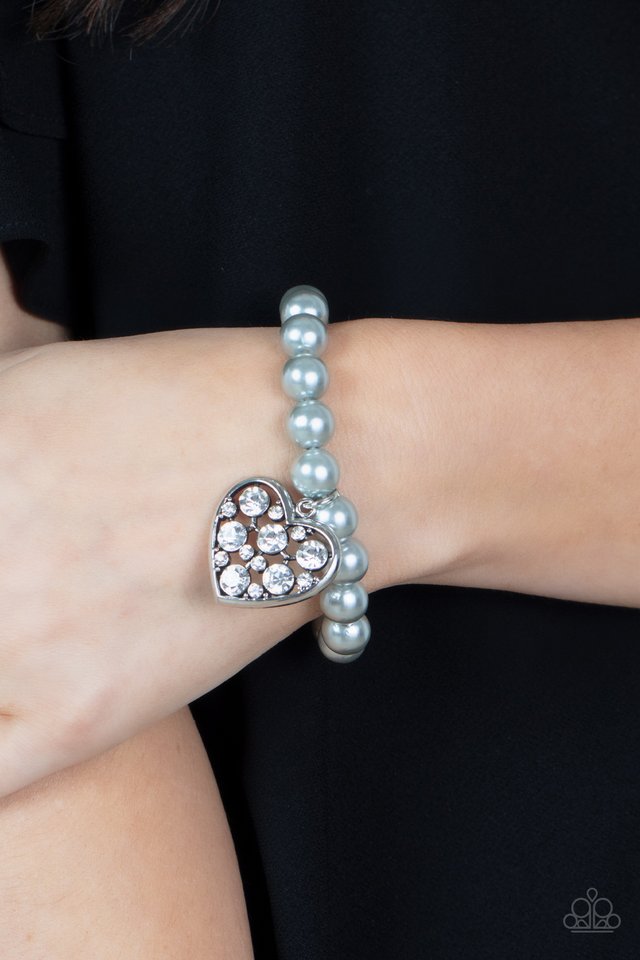 Cutely Crushing - Silver - Paparazzi Bracelet Image