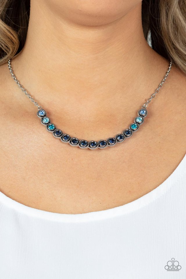 Throwing SHADES - Blue - Paparazzi Necklace Image