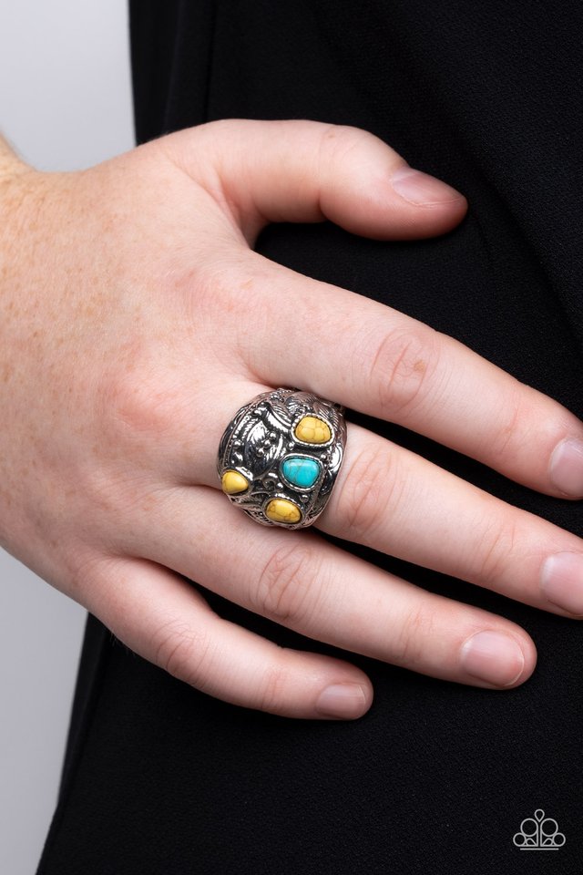 Down-To-Earth Detail - Yellow - Paparazzi Ring Image