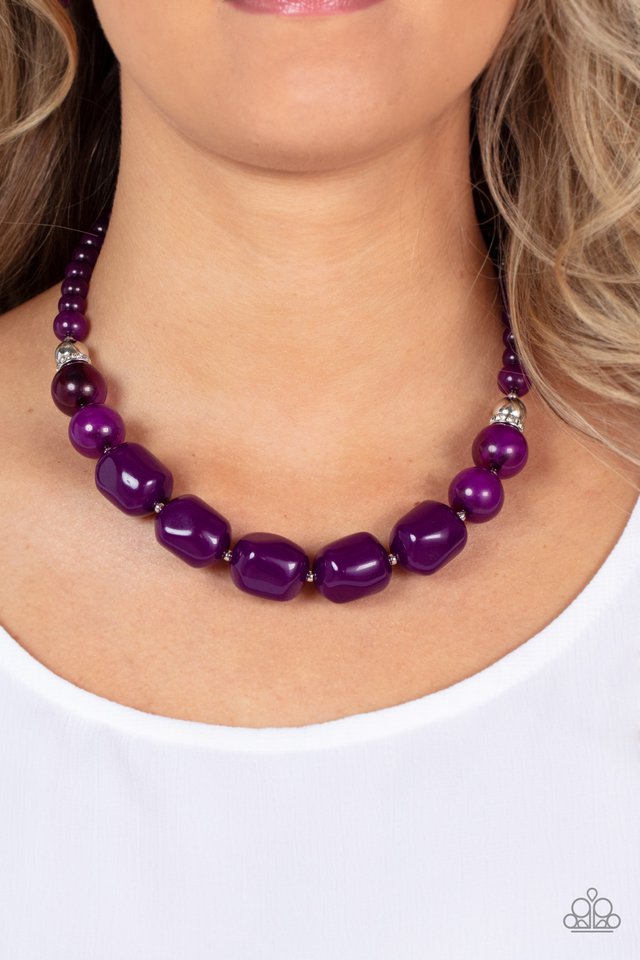 Ten Out of TENACIOUS - Purple - Paparazzi Necklace Image