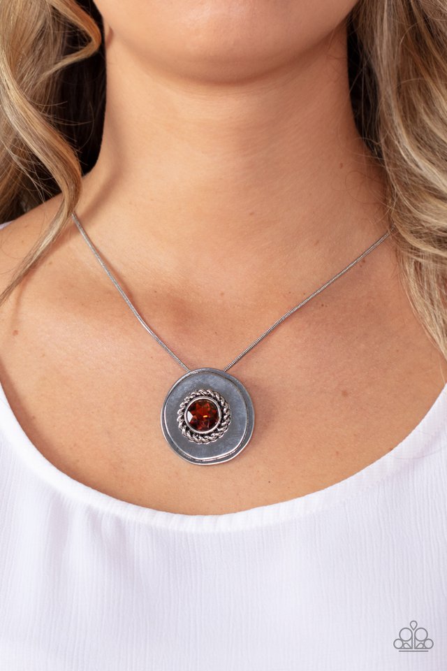 Make Me a MEDALLION-aire - Brown - Paparazzi Necklace Image
