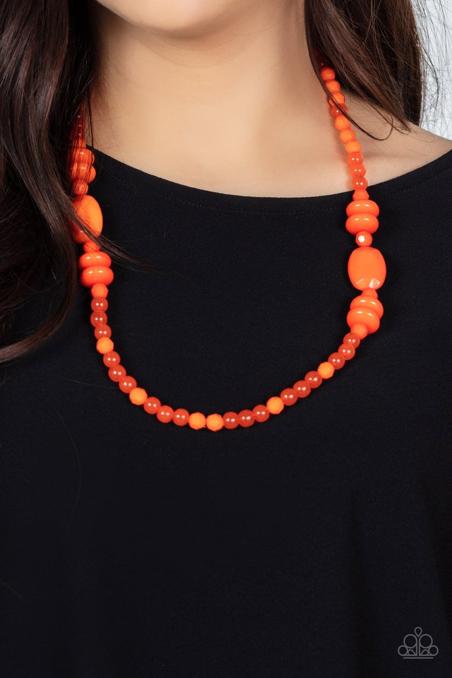 Tropical Tourist - Orange - Paparazzi Necklace Image