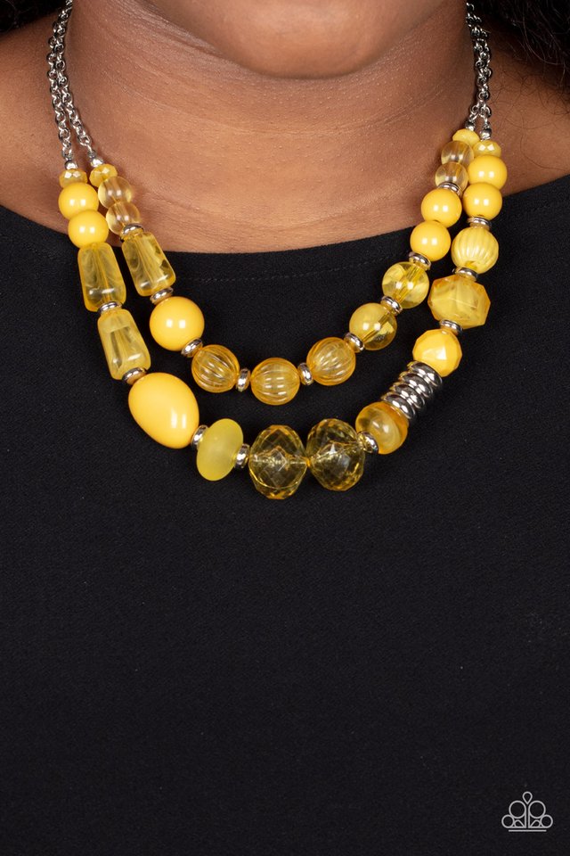 ​Pina Colada Paradise - Yellow - Paparazzi Necklace Image