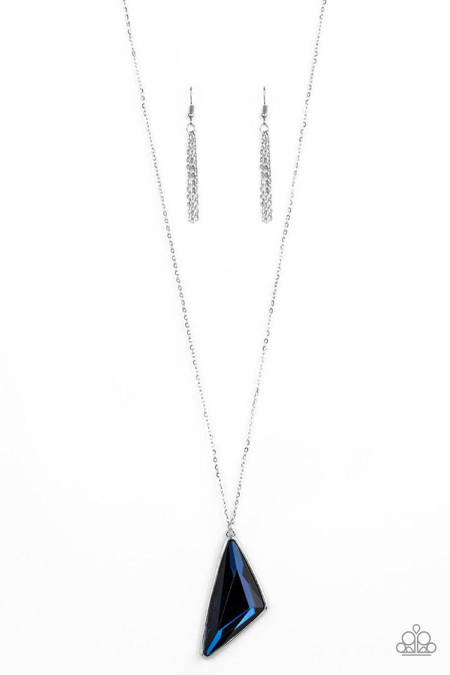 Paparazzi Necklace ~ Ultra Sharp - Blue