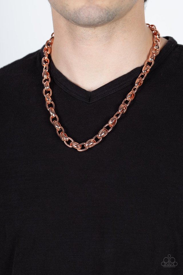 Rookie of the Year - Copper - Paparazzi Necklace Image
