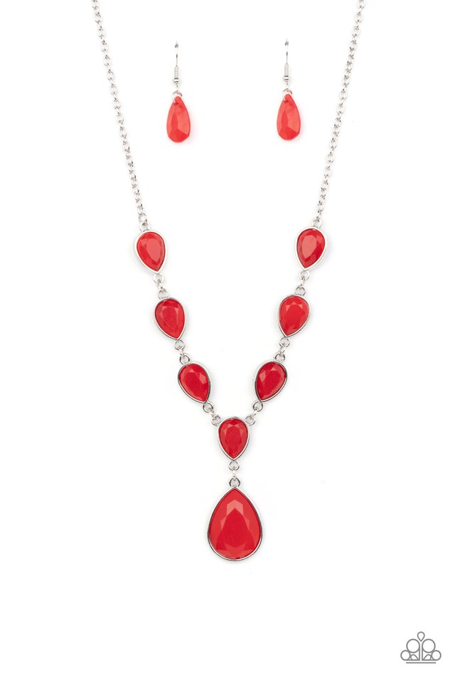 ​Party Paradise - Red - Paparazzi Necklace Image