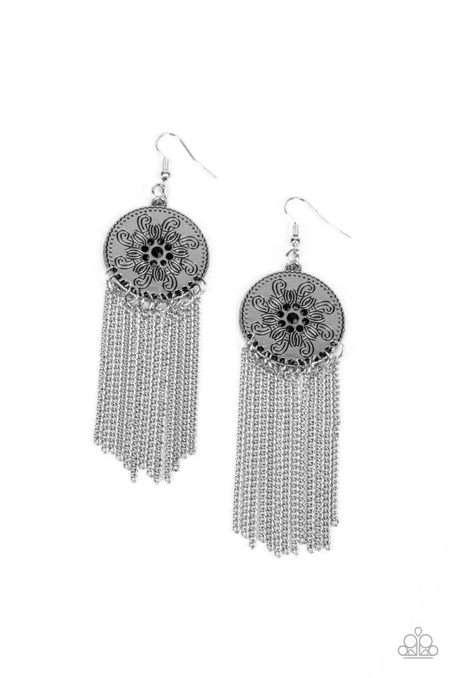 ​Fringe Control - Black - Paparazzi Earring Image