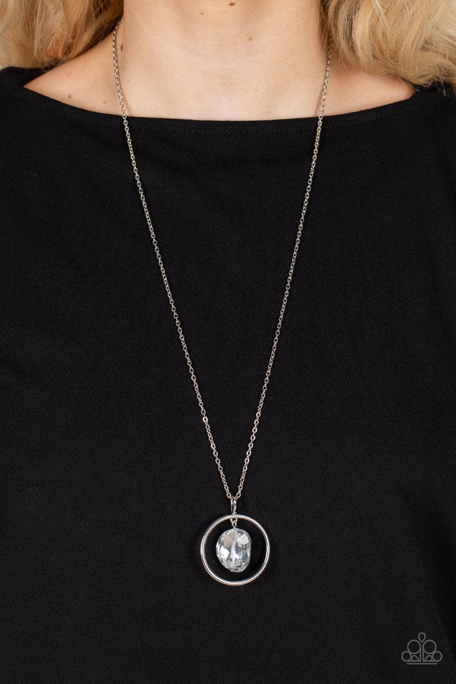 Hands-Down Dazzling - Silver - Paparazzi Necklace Image