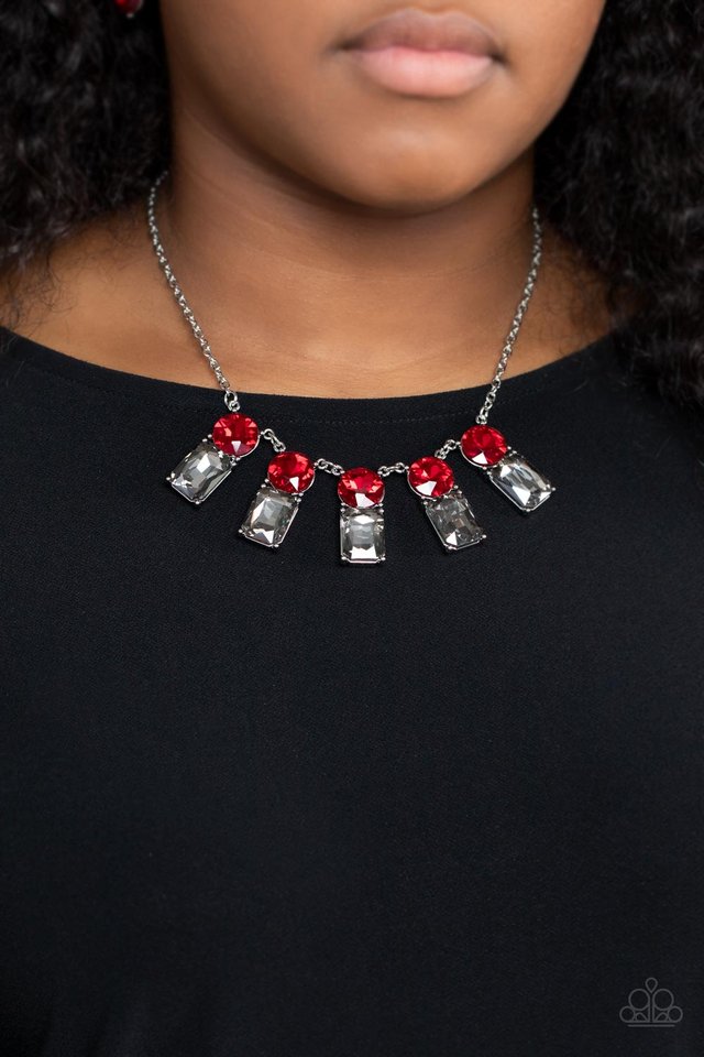 ​Celestial Royal - Red - Paparazzi Necklace Image