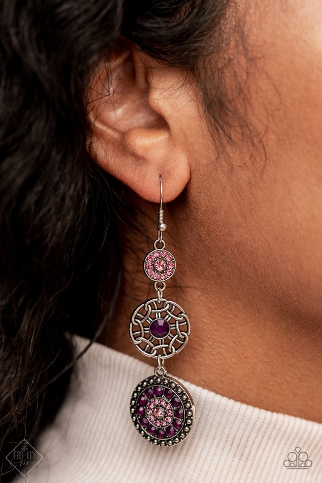 Farmhouse Hustle - Purple - Paparazzi Earring Image