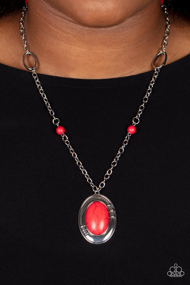 Mojave Meditation - Red - Paparazzi Necklace Image