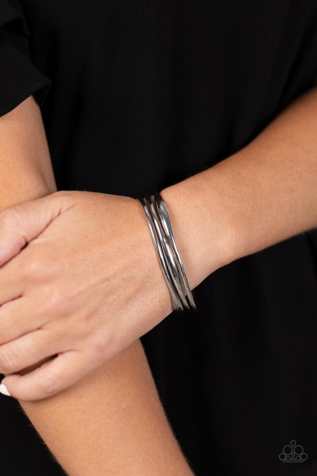 Level With Me - Silver - Paparazzi Bracelet Image