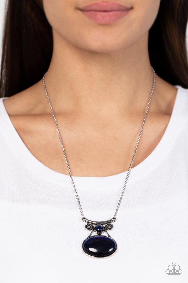 One DAYDREAM At A Time - Blue - Paparazzi Necklace Image