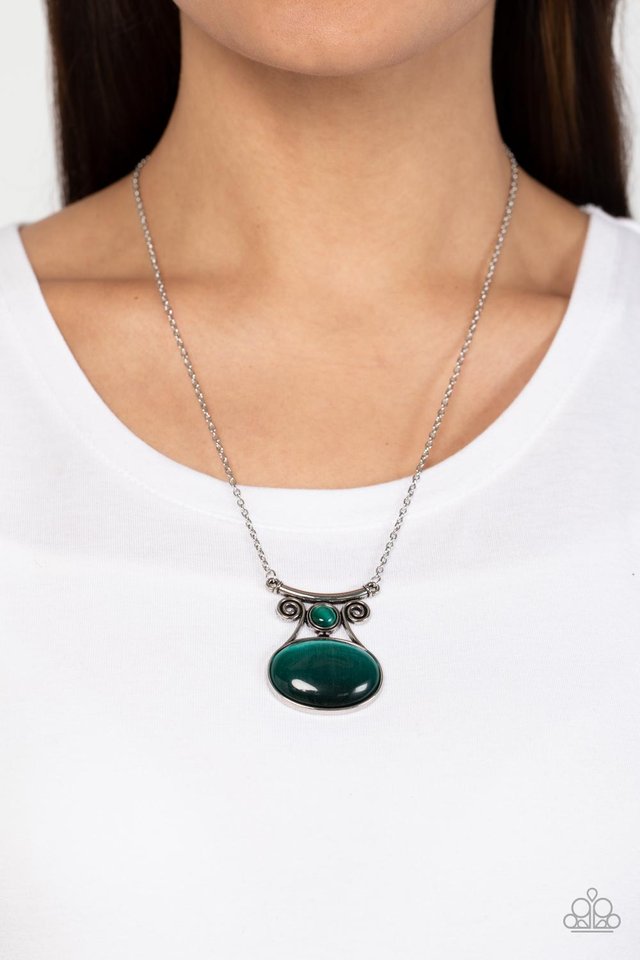 One DAYDREAM At A Time - Green - Paparazzi Necklace Image