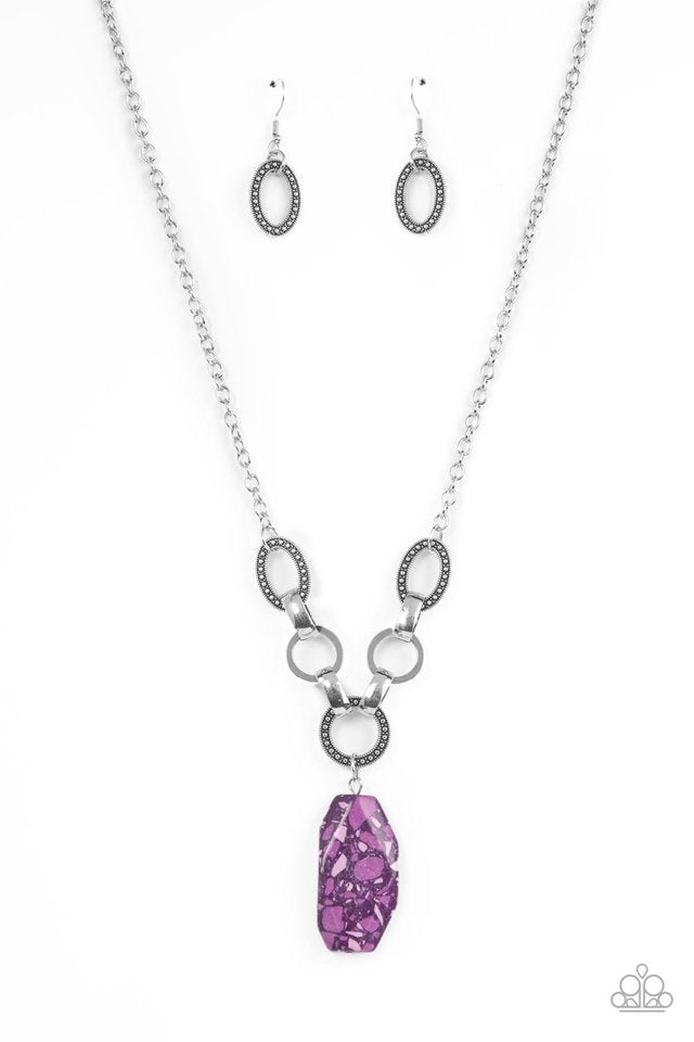 Mystical Mineral - Purple - Paparazzi Necklace Image