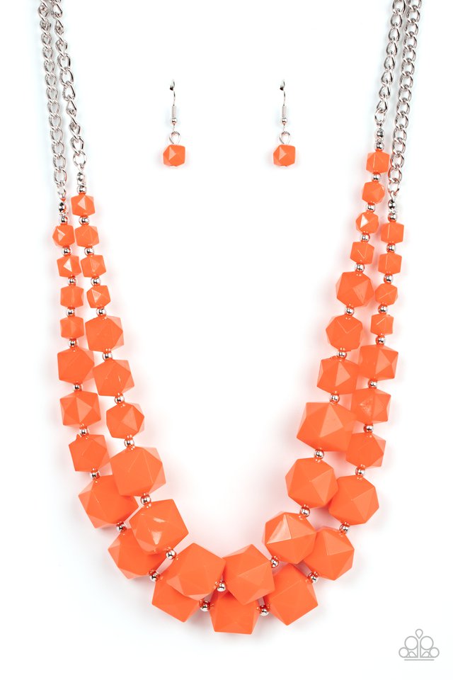Summer Excursion - Orange - Paparazzi Necklace Image