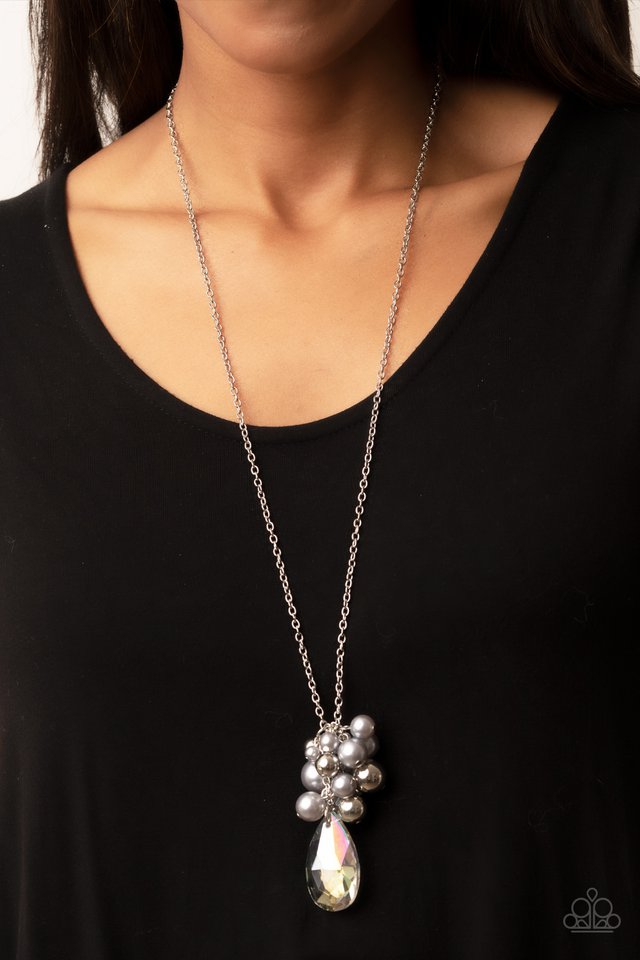 ​Drip Drop Dazzle - Silver - Paparazzi Necklace Image