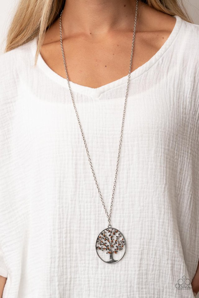 Autumn Abundance - Brown - Paparazzi Necklace Image