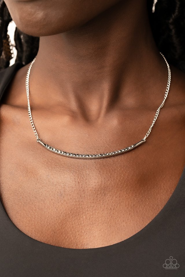 Collar Poppin Sparkle - Silver - Paparazzi Necklace Image