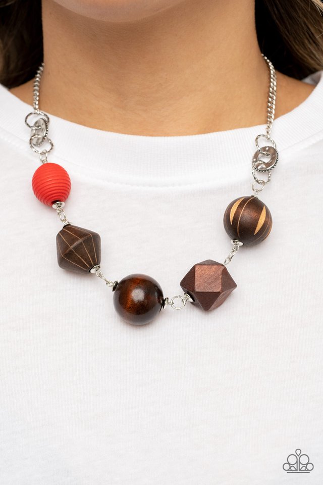 Eco Extravaganza - Red - Paparazzi Necklace Image