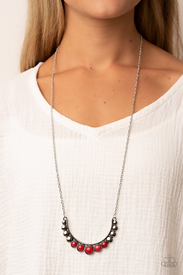 ​Horseshoe Bend - Red - Paparazzi Necklace Image