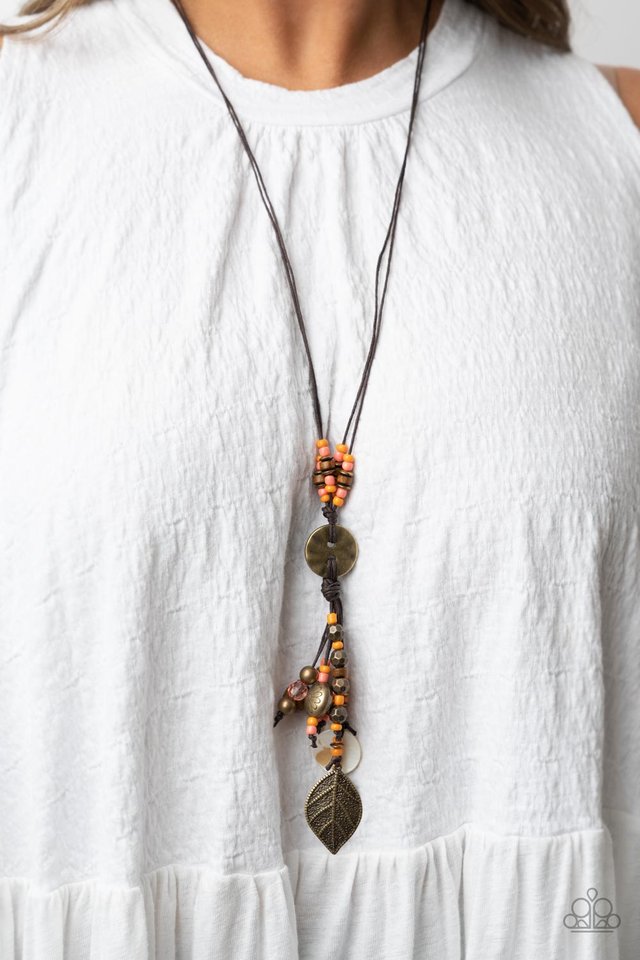 Knotted Keepsake - Orange - Paparazzi Necklace Image
