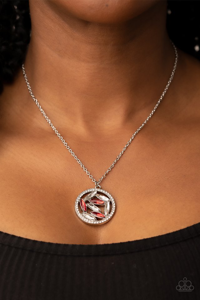 Head-Spinning Sparkle - Red - Paparazzi Necklace Image