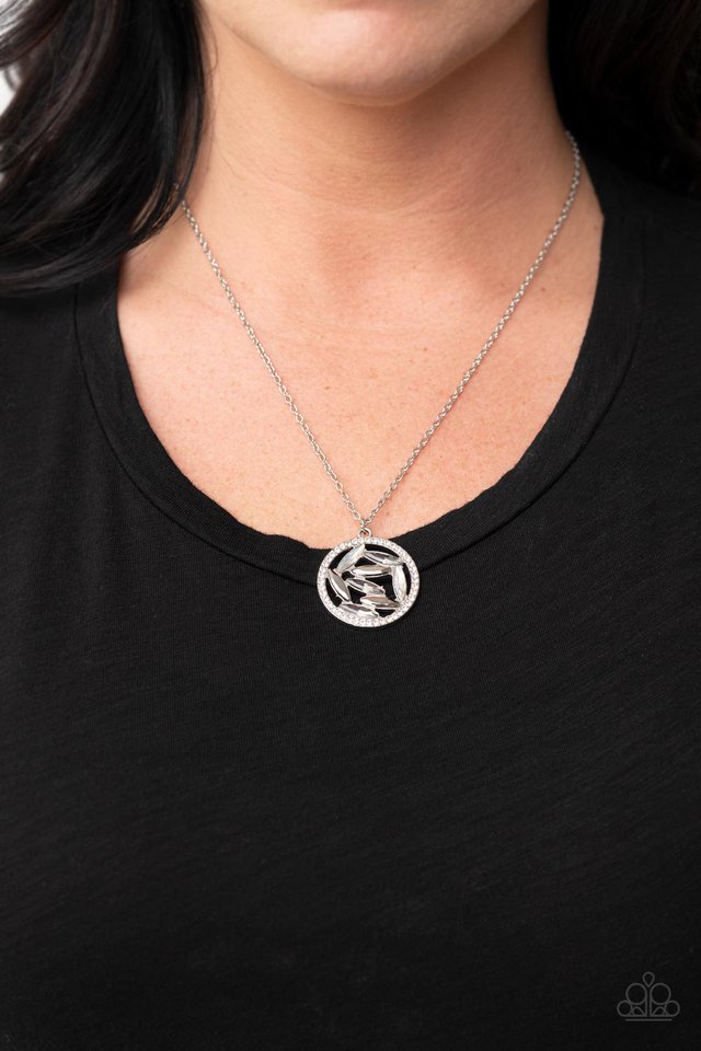 Head-Spinning Sparkle - Silver - Paparazzi Necklace Image